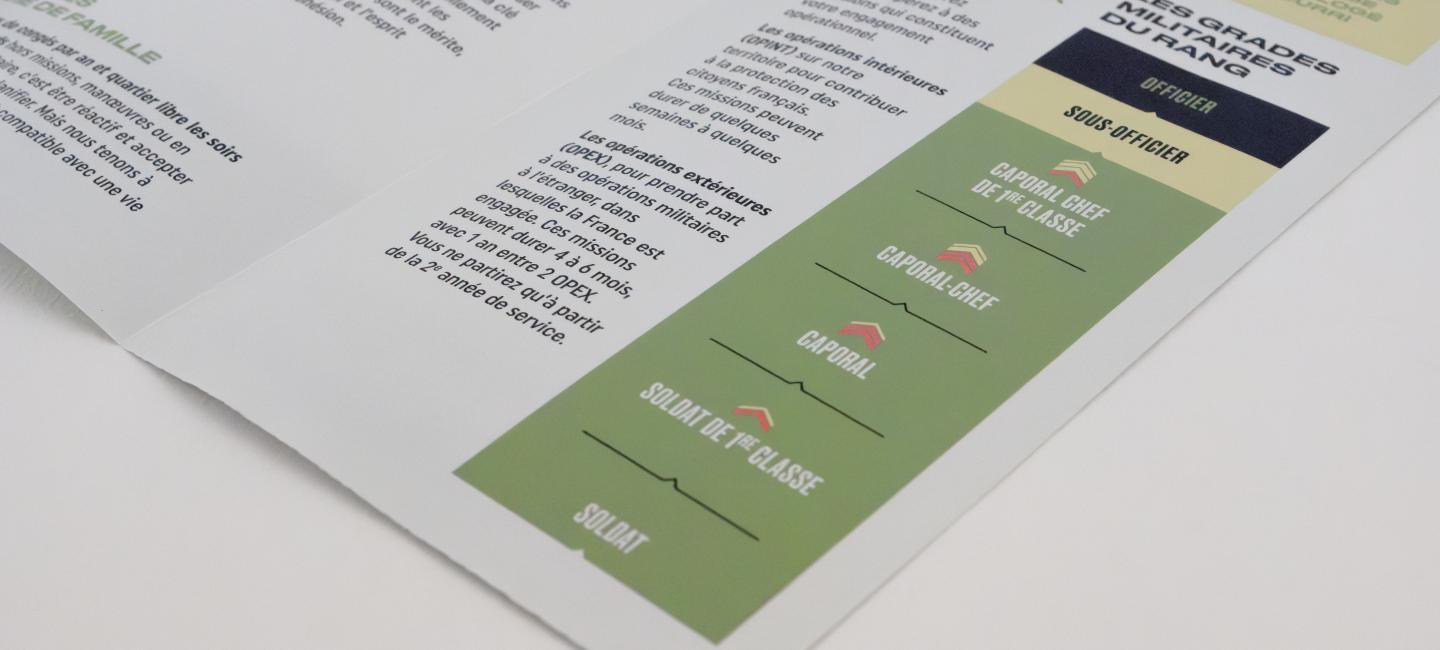 Flyer recrutement des militaires du rang